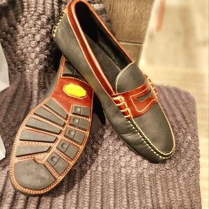 Men's Black and Cole Hann Brown Loafers